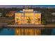 Luxury waterfront home at night at 96 Martinique Ave, Tampa, FL 33606