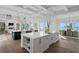 Open concept kitchen with two islands and water views at 96 Martinique Ave, Tampa, FL 33606