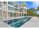 Luxury pool and spa with waterfront views at 96 Martinique Ave, Tampa, FL 33606