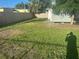 Spacious, fully fenced backyard with a large storage shed at 1006 39Th W Ave, Bradenton, FL 34205