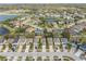 Aerial view showcasing the house's location in a residential neighborhood at 12950 Fennway Ridge Dr, Riverview, FL 33579