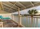 Relaxing balcony overlooking the water with comfortable lounge chairs and a covered awning at 12246 2Nd E St # 503, Treasure Island, FL 33706