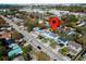 Aerial view showing home's location and neighborhood at 2355 Bahia Vista St, Sarasota, FL 34239