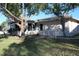 Ranch home showcasing a side view with lush lawn and trees at 10911 Hachita Dr, Port Richey, FL 34668