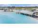 Aerial view of lagoon with bar and surrounding beach and lounge areas at 31396 Cabana Rye Ave, San Antonio, FL 33576