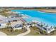 Aerial view of crystal-clear lagoon pool and resort amenities at 31396 Cabana Rye Ave, San Antonio, FL 33576