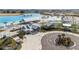 Aerial view of community amenities including pool and cabanas at 31396 Cabana Rye Ave, San Antonio, FL 33576