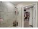 Bathroom with a walk-in shower and access to a large closet at 31396 Cabana Rye Ave, San Antonio, FL 33576