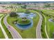 Aerial view showing community green spaces and water features at 31396 Cabana Rye Ave, San Antonio, FL 33576