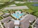 Aerial view of community resort-style pool and surrounding amenities at 31396 Cabana Rye Ave, San Antonio, FL 33576