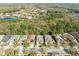 Aerial view of a residential neighborhood showcasing houses and lush green landscape at 20026 Heritage Point Dr, Tampa, FL 33647