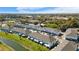 Aerial view of townhomes near a waterway at 9658 Sweetwell Pl, Riverview, FL 33569