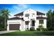 Two-story house with modern design, featuring dark brown accents and a white exterior at 4625 W Lamb Ave, Tampa, FL 33629