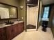 Modern bathroom with a large walk-in shower at 5407 Bailey Rd, Plant City, FL 33565