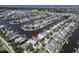 Aerial view of waterfront home in a canal-front community at 406 Islebay Dr, Apollo Beach, FL 33572