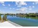 A panoramic view of the waterfront showcasing the deep water canal and homes along the water at 3230 Azalea Drive # Lot 13, Hernando Beach, FL 34607