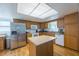 Kitchen with stainless steel appliances and an island at 821 White Heron Blvd, Ruskin, FL 33570