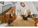 Spacious living room with high ceilings, a fireplace and ample seating at 2512 Ayers Hill Ct, Lutz, FL 33559