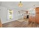 Kitchen with wood cabinets and an island at 3931 Chris Dr, Wesley Chapel, FL 33543