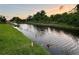 Serene canal view from the property line at 156 Haddock Dr, Rotonda West, FL 33947