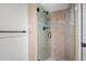 Shower with glass enclosure and neutral tile at 2413 Bayshore Blvd # 2004, Tampa, FL 33629
