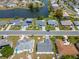 Aerial view of residential neighborhood by lake at 1508 Fort Duquesna Dr, Sun City Center, FL 33573