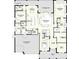 Two-story home floor plan with an open concept layout and three car garage at 4010 W Watrous Ave, Tampa, FL 33629