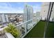 Turf balcony with city views at 777 N Ashley Dr # 2601, Tampa, FL 33602
