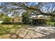 Ranch style home with carport and mature landscaping at 6605 N Boulevard, Tampa, FL 33604