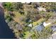 Aerial view of waterfront property with houses at 6605 N Boulevard, Tampa, FL 33604