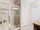 Clean bathroom with a large walk-in shower at 29405 Cochiti Lake Dr, San Antonio, FL 33576