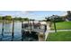 Spacious private dock perfect for boats and entertaining at 7306 Pelican Island Dr, Tampa, FL 33634