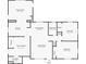 Detailed floor plan showcasing the layout of this home, including dimensions of each room and closet locations at 3615 Wellington Dr, Holiday, FL 34691