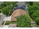 Aerial view showing house, yard, and neighboring homes at 12814 Cattail Shore Ln, Riverview, FL 33579