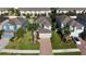 Aerial view of a house with a landscaped yard at 1953 Nature View Dr, Lutz, FL 33558