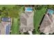 Aerial view of house, pool, and surrounding landscape at 6619 Current Dr, Apollo Beach, FL 33572