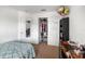 Bedroom with closet, desk and a bed at 17539 Balmaha Dr, Land O Lakes, FL 34638