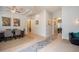 Elegant dining room with tile floors and art at 19211 Pelican Ridge Ln, Tampa, FL 33647