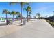 Sandy walkway with palm trees, leading to the beach area at 8065 Rolling Shell Trl, Wesley Chapel, FL 33545
