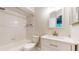 Clean bathroom with white vanity and bathtub shower combo at 11310 Stratton Park Dr # 1, Temple Terrace, FL 33617