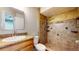 Updated bathroom with granite vanity and tiled shower at 11310 Stratton Park Dr # 1, Temple Terrace, FL 33617