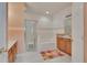 Bathroom boasts a garden tub, double vanity, and tile floors at 12902 Cattail Shore Ln, Riverview, FL 33579