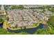Aerial view of the community, showcasing the layout and landscaping at 30315 Lettingwell Cir, Wesley Chapel, FL 33543