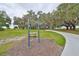 Outdoor fitness station with pull-up bar and picnic table at 9018 Rally Spring Loop, Wesley Chapel, FL 33545