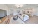 Open living room showcasing a comfy sofa, modern coffee table, and stylish decor at 9018 Rally Spring Loop, Wesley Chapel, FL 33545
