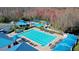 Beautiful community pool includes a lap pool, sun loungers, and other amenities for all residents at 28330 Openfield Loop, Wesley Chapel, FL 33543