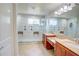 Spa-like bathroom with double vanity, large shower and tile at 3831 Evergreen Oaks Dr, Lutz, FL 33558