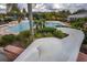 White water slide leading to refreshing community pool at 3831 Evergreen Oaks Dr, Lutz, FL 33558
