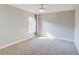 Charming bedroom with carpeted floor and ceiling fan at 3831 Evergreen Oaks Dr, Lutz, FL 33558
