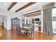 Formal dining room with hardwood floors and views to living room at 15908 Castle Park Ter, Lakewood Ranch, FL 34202